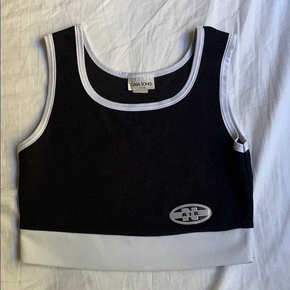 vintage b&w crop top